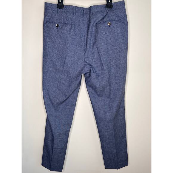 PT Torino Super 100's Fleece Wool Gentleman Fit Trouser Pants Blue Men's Size 54 - Picture 7 of 14